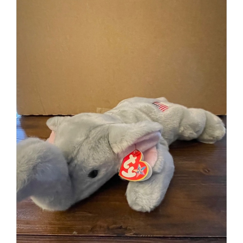 Ty Beanie Buddies Righty the Elephant - 2000 Retired Large 15 Inch Plush MWMT